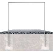 Lean-on hoop of flat bar steel | 80 x 12 mm | without cross bar | total width: 450 mm | hot-dip galvanized and coated DB 703